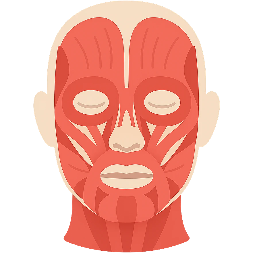 face with the outer layer of skin removed, showing muscles and tissue emoji