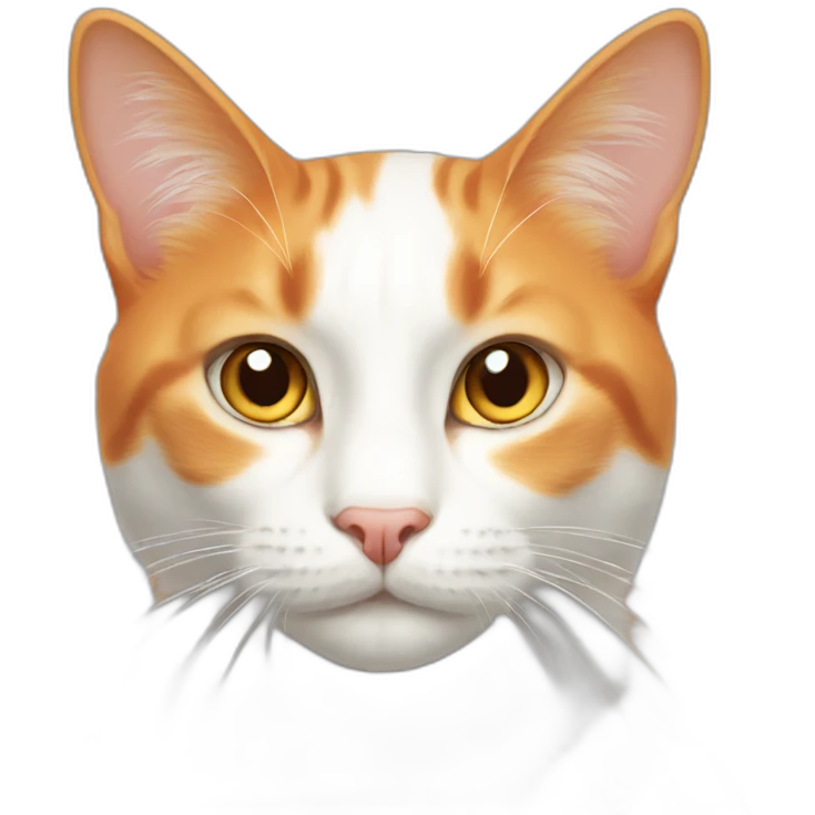 orange white cat emoji