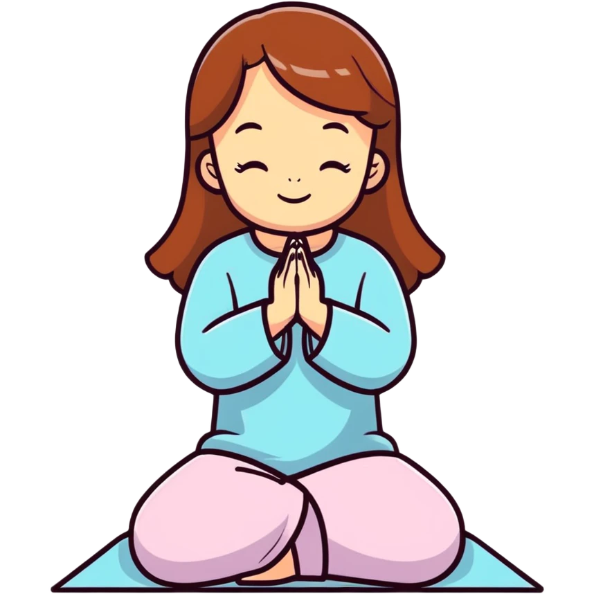 Girl praying  emoji
