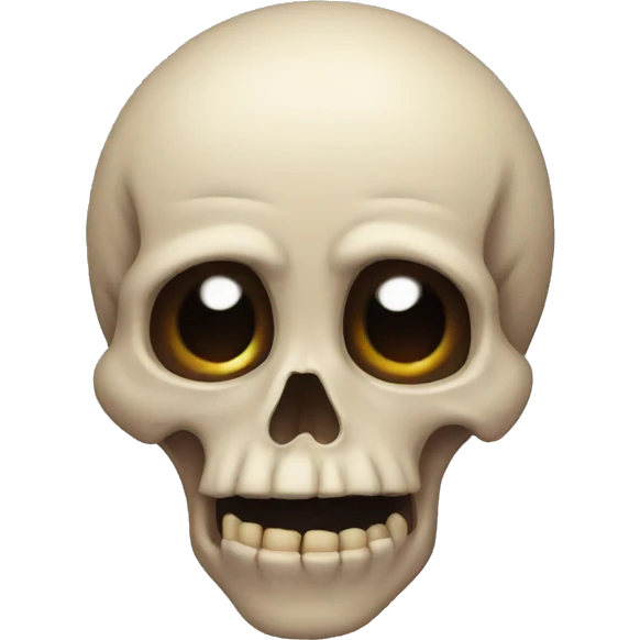 Embarrassed skull  emoji