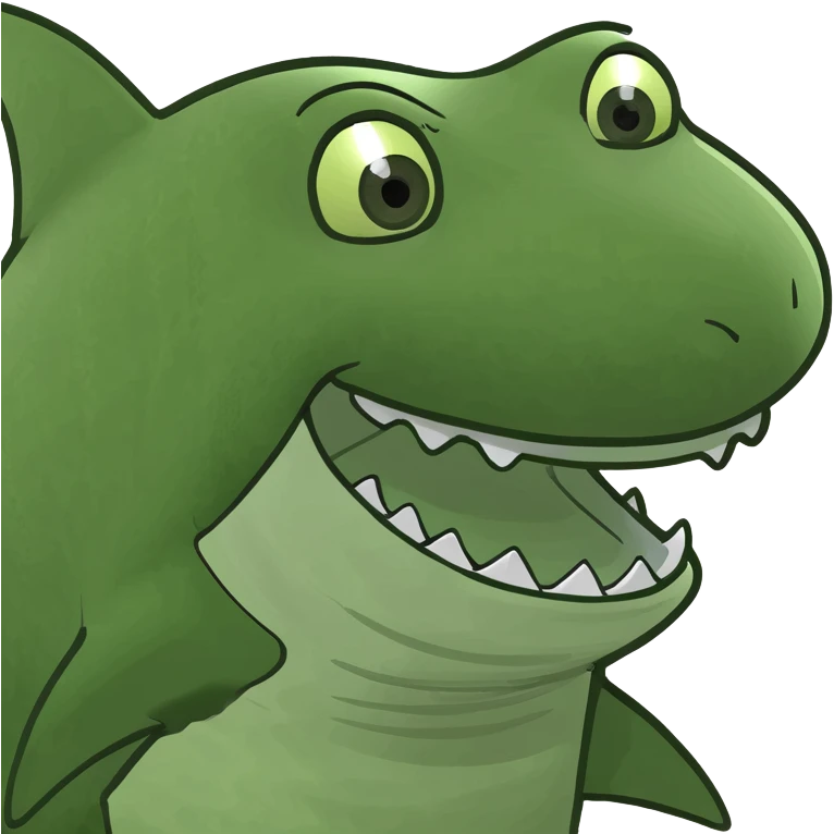 Tiburón sonriendo emoji