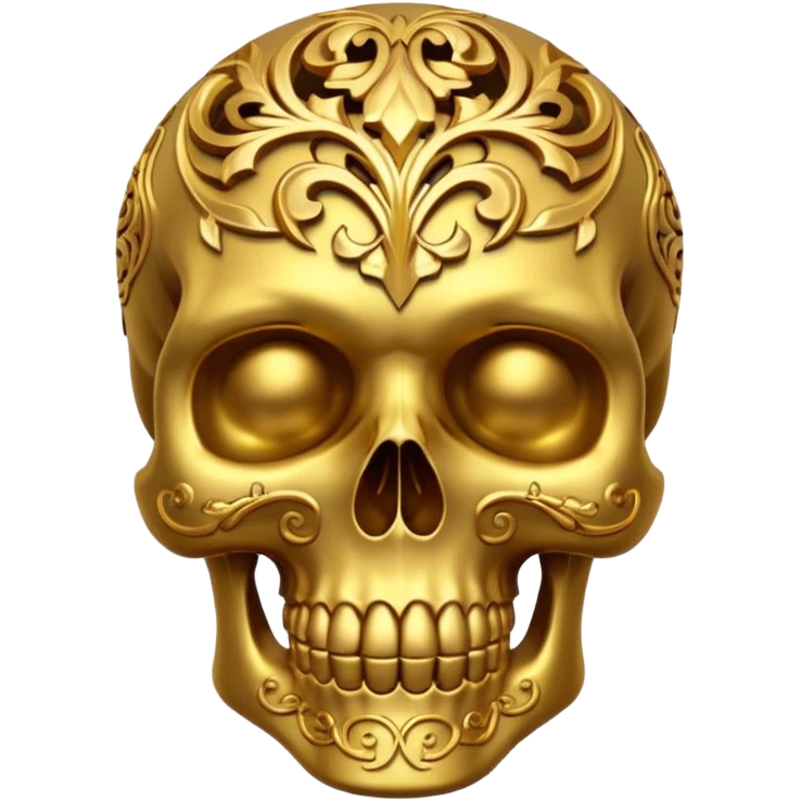 skull in gold emoji