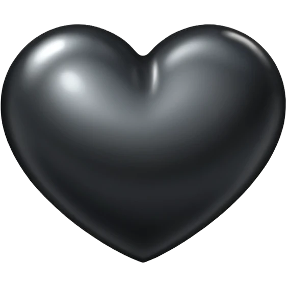 heart with a metallic black finish emoji
