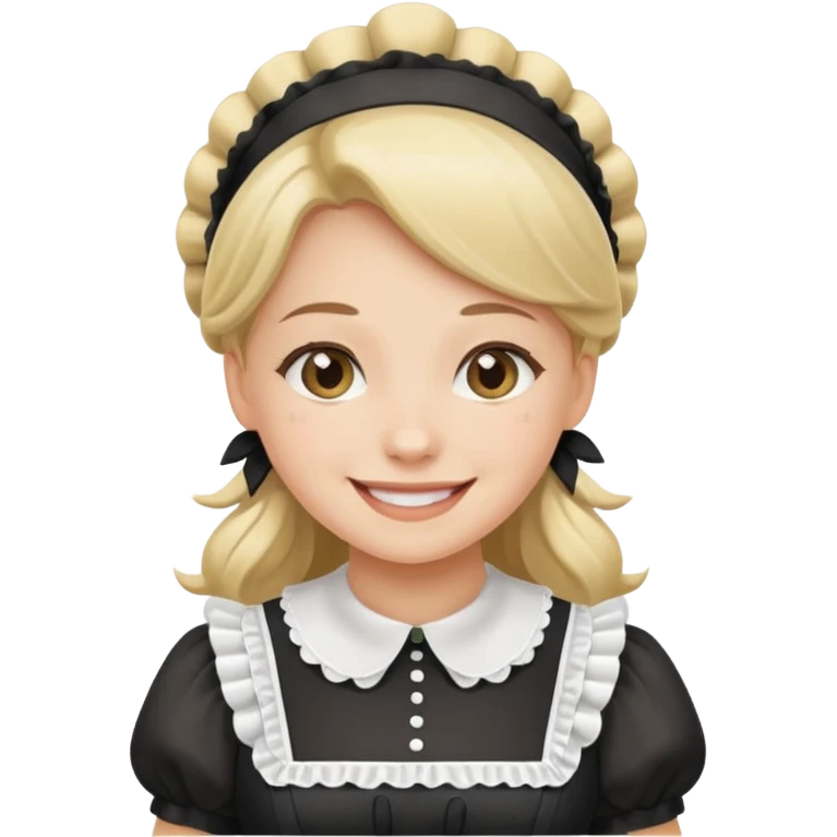 Mango dressed as a maid emoji