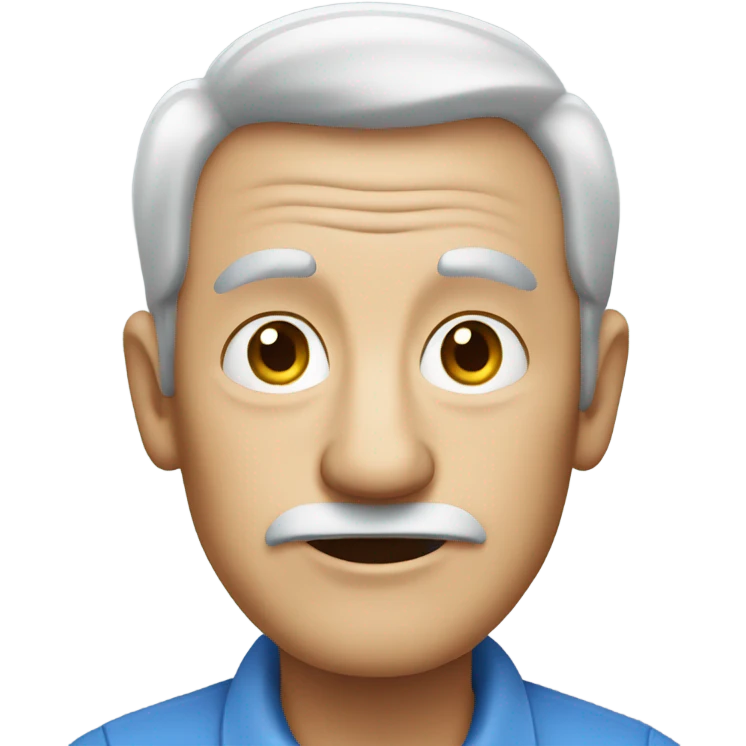 old man in blue shirt emoji