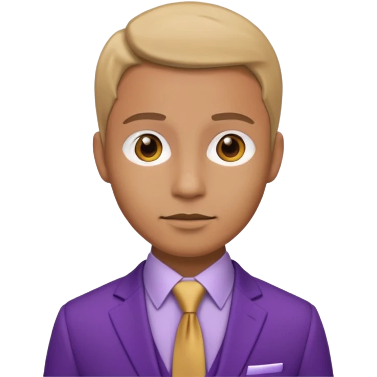 purple suit tie emoji