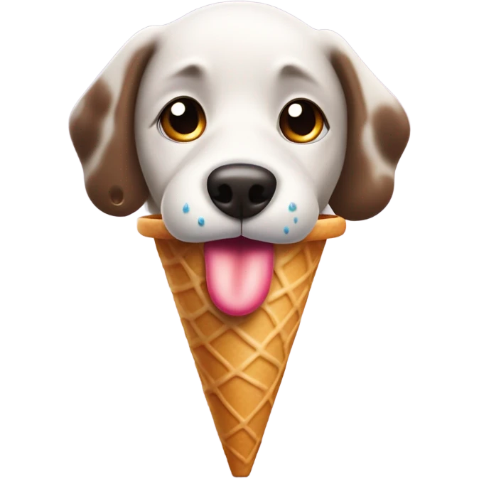 dog eating ice cream  emoji