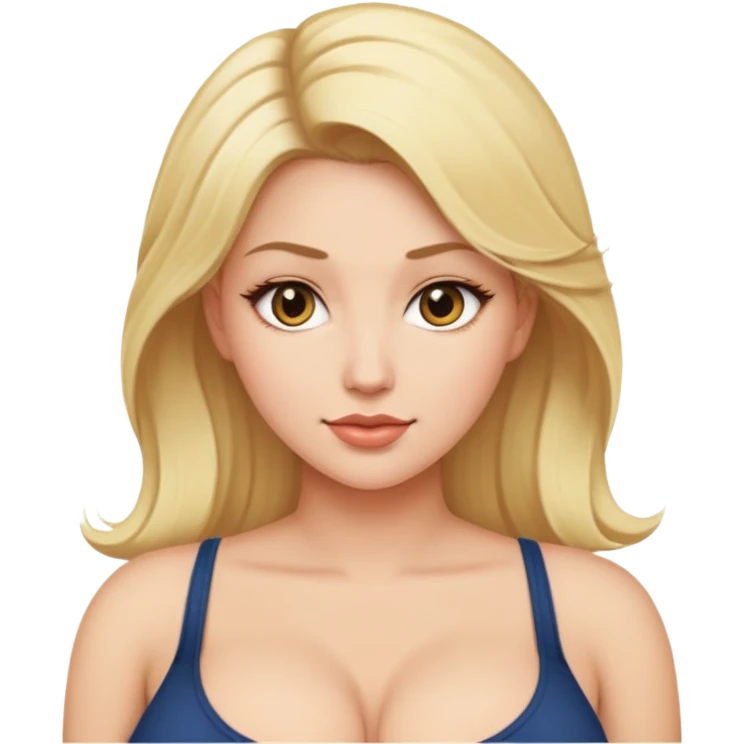 Women with big boobs and blonde hair emoji
