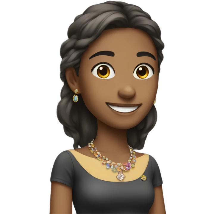 smiling girls with accessories emoji