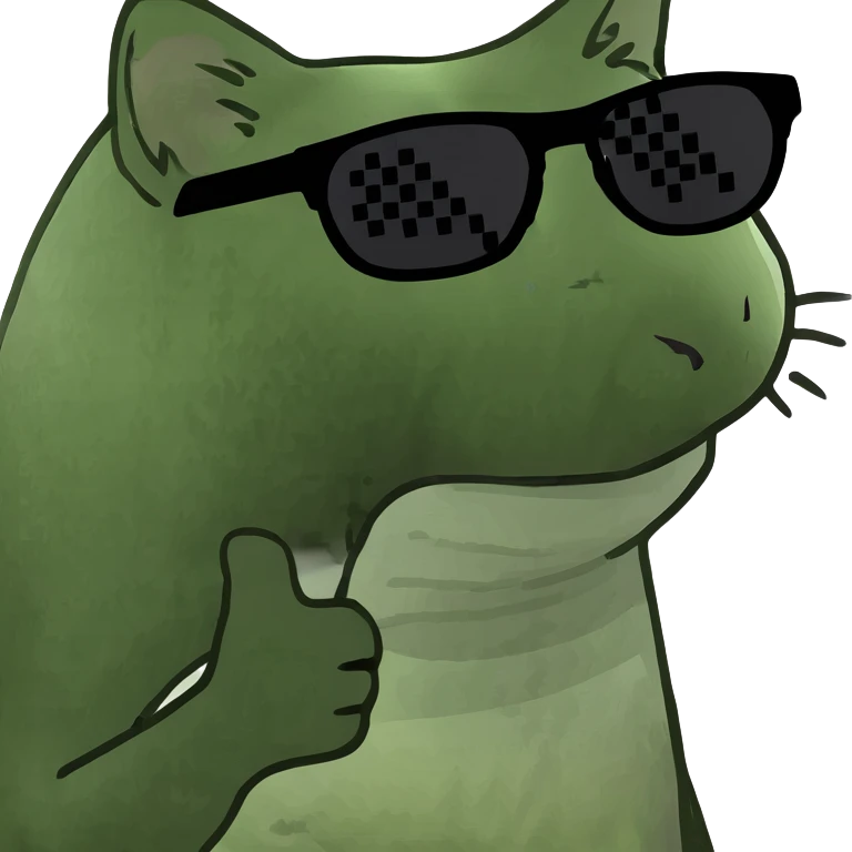 Cat with sunglasses emoji