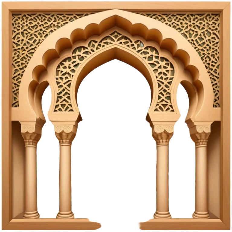 Alhambra Landmark Emoji – Highlighting its Moorish architecture and distinctive arches. emoji