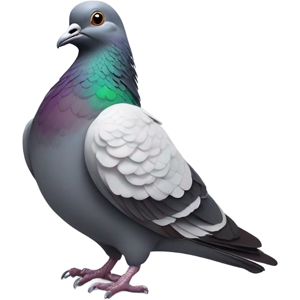 Pigeon on one knee with chocolate in its hand emoji