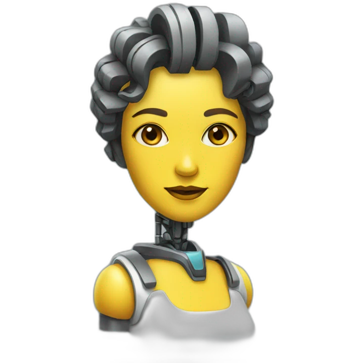 Lady robot emoji