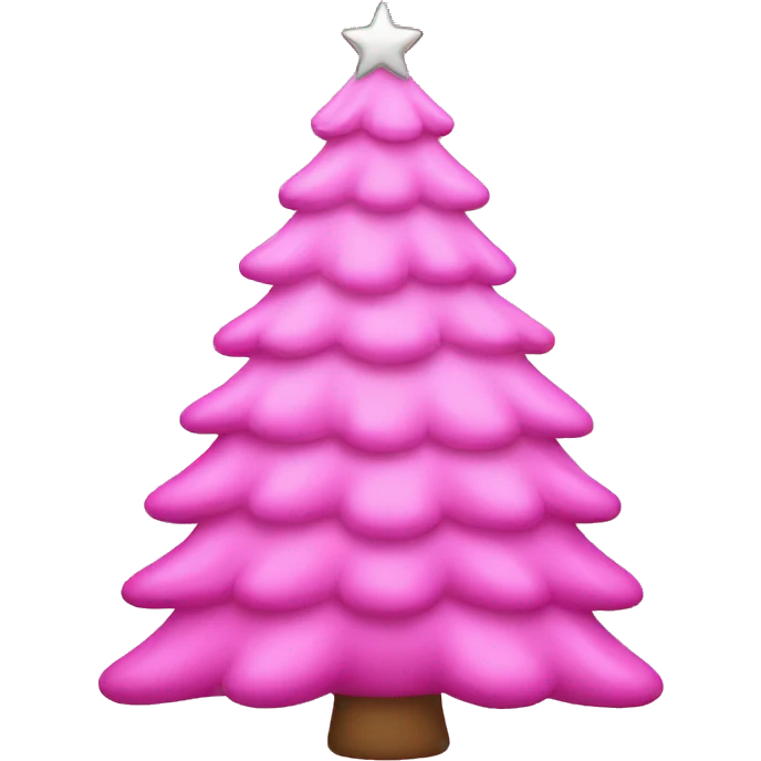 Pink Christmas tree emoji