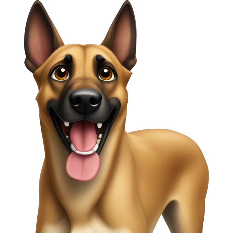 malinois dog grogne méchant emoji