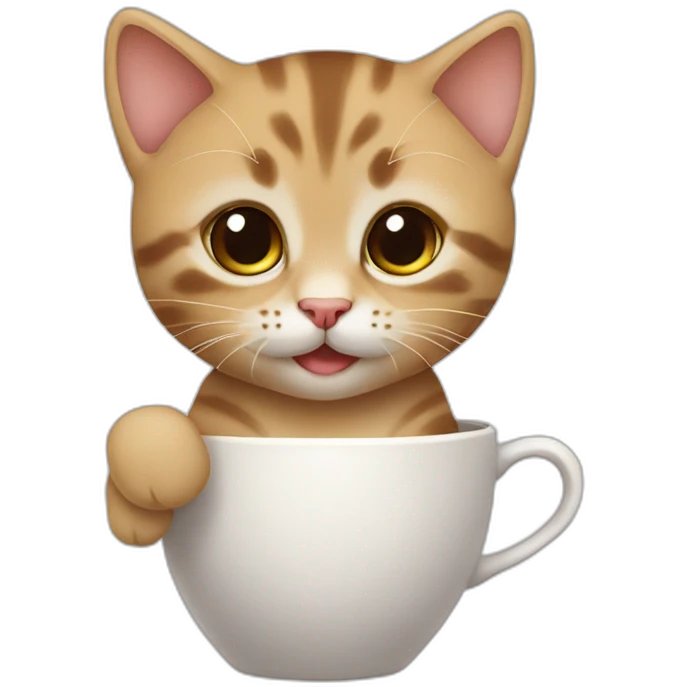 Kitten the barista emoji