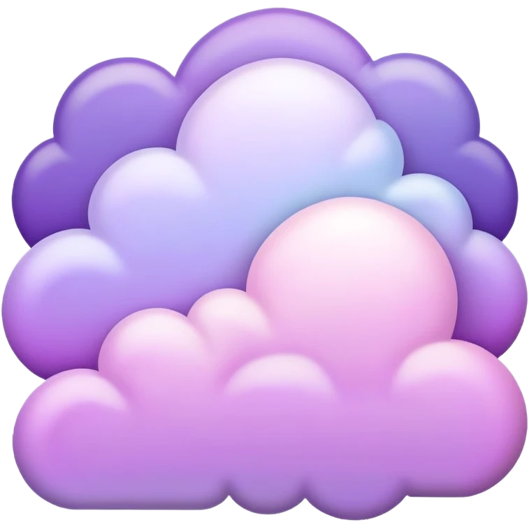 Pastel Violet gradients clouds emoji