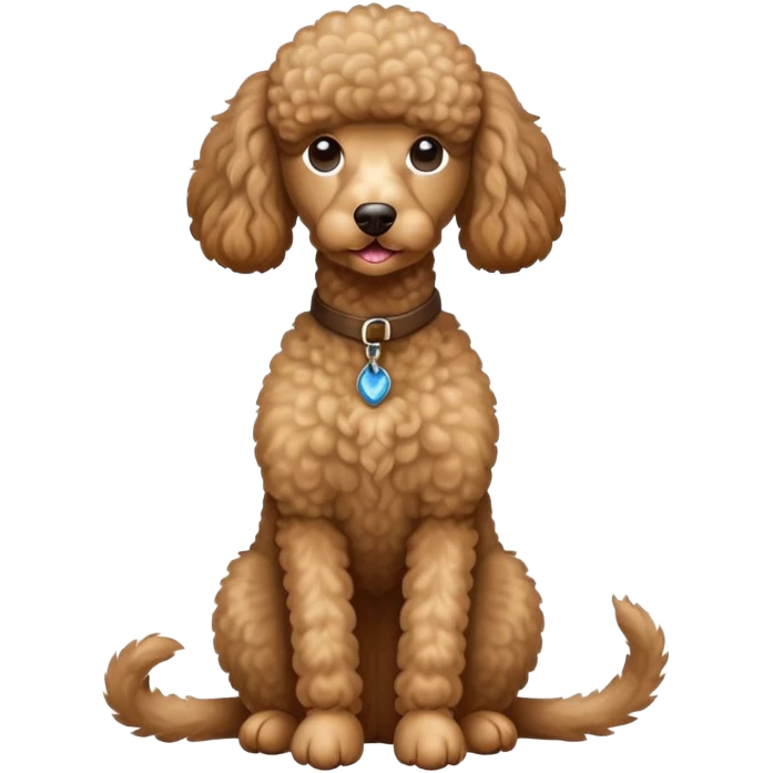 Super Skinny - Light Brown - Poodle - Sitting - No Collar emoji