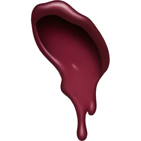 A burgundy-colored lipstick kiss mark. emoji