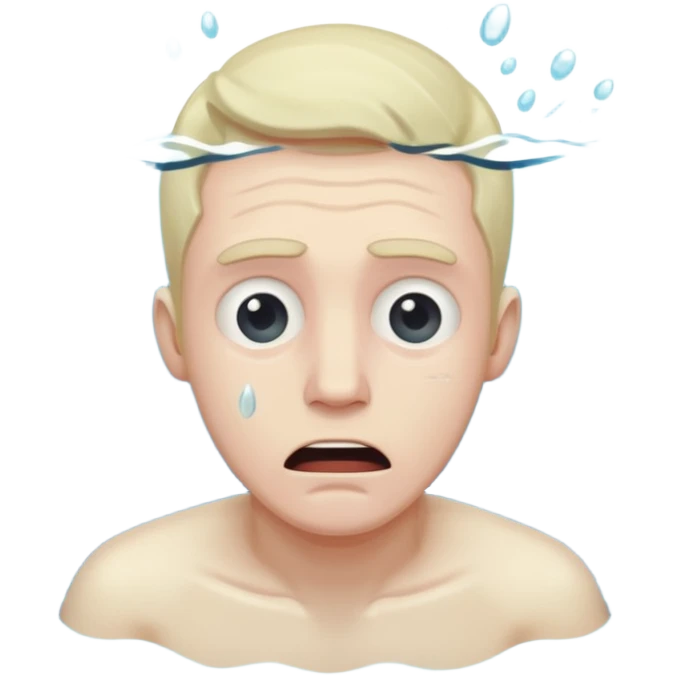 bruntte Man drowning emoji