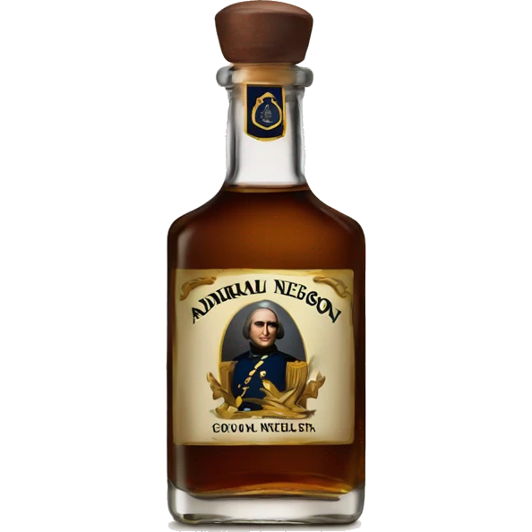 Liquor bottle that says Admiral Nelson emoji