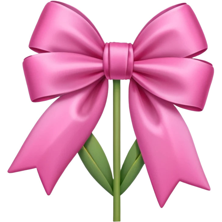 Pink tulips with a bow emoji