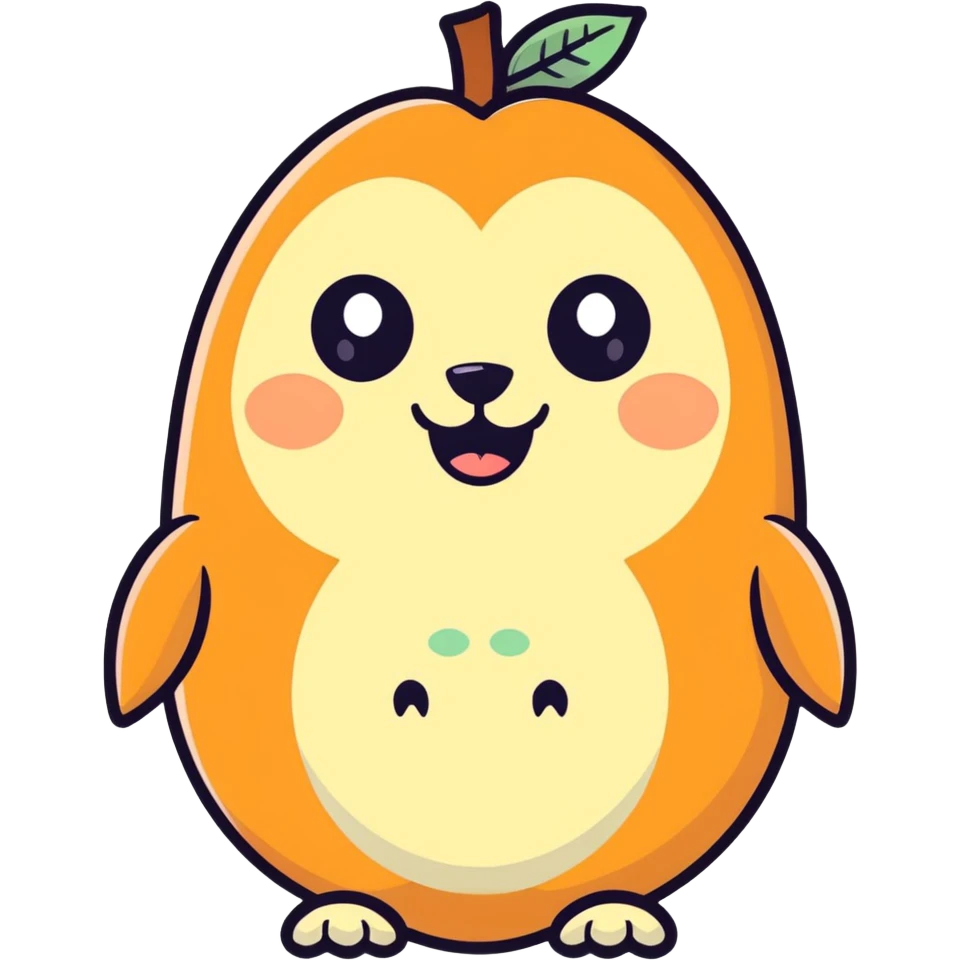 Pawpaw with eyes y a smile emoji