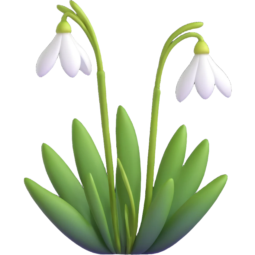 snowdrop flower emoji