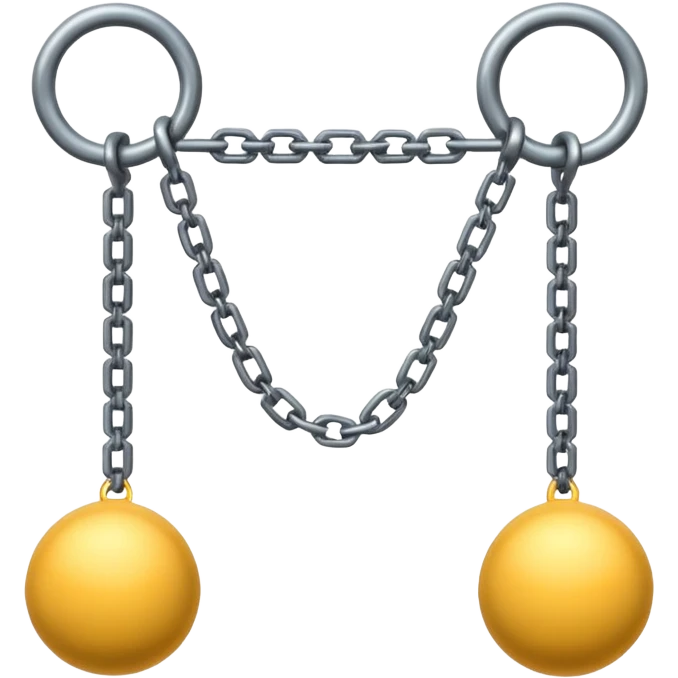 a throwing weapon made of weights on the ends of interconnected cords emoji