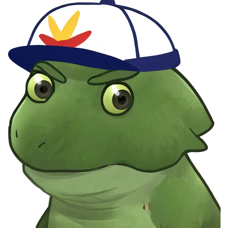 Periwinkle triceratops face emoji
