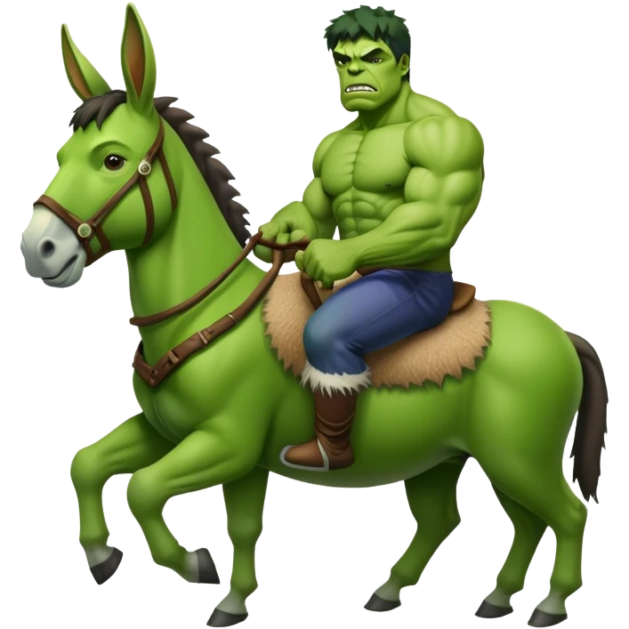 hulk riding on donkey emoji