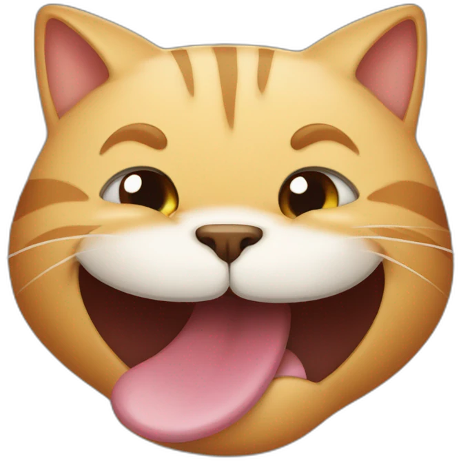 Cat tongue out emoji
