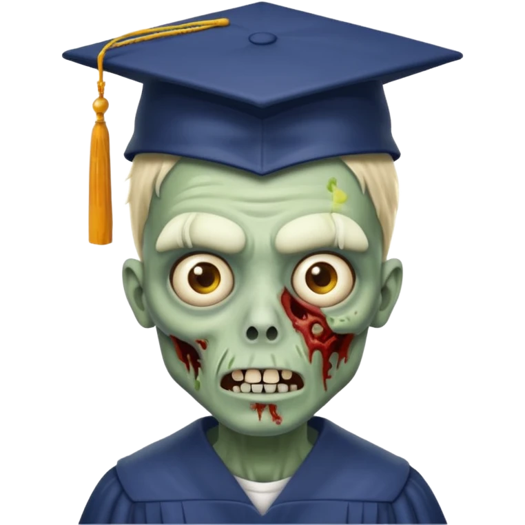 graduating cap zombie emoji