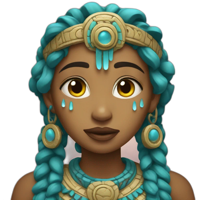 mayan godess full of tears emoji