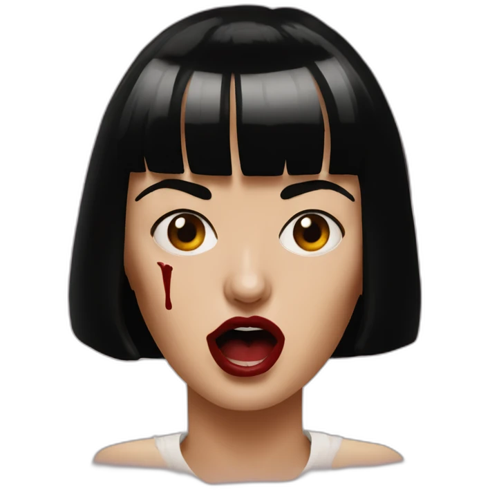 mia wallace bloody nose pulp fiction emoji
