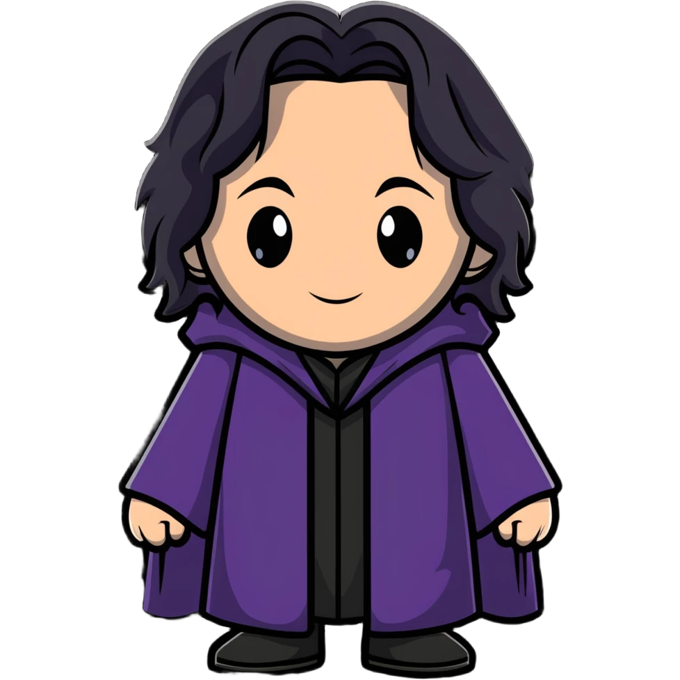 Serious Severus Snape in wizarding robes emoji