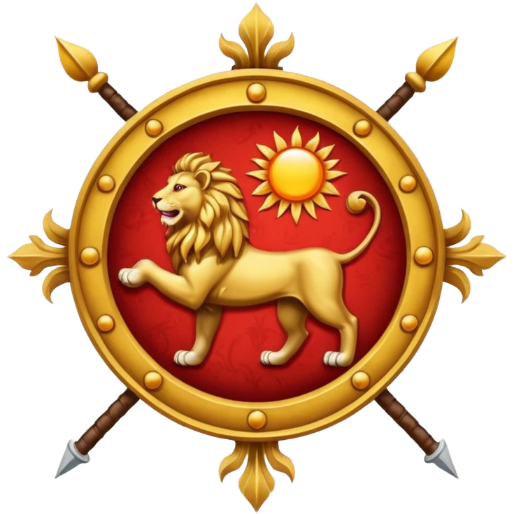 lion and sun medieval heraldry banner  emoji