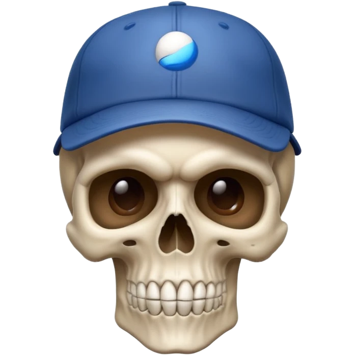 Tête de mort avec casquette emoji