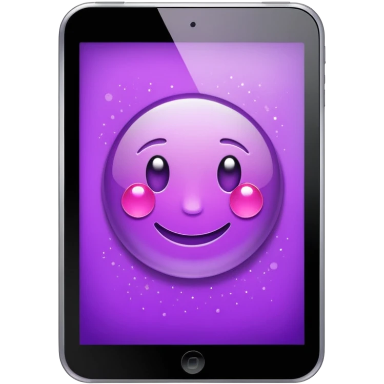 glitter purple tablet emoji