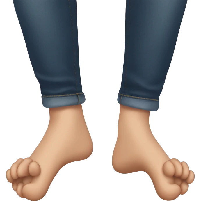 feet holding feet emoji