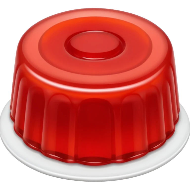 classic red jello unmolded on white plate emoji