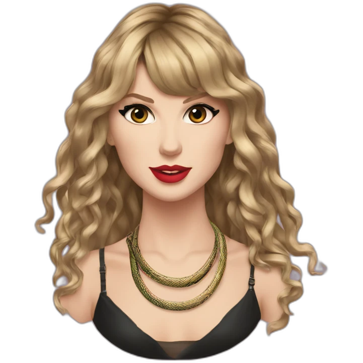 taylor swift reputation longer hair snake necklace emoji