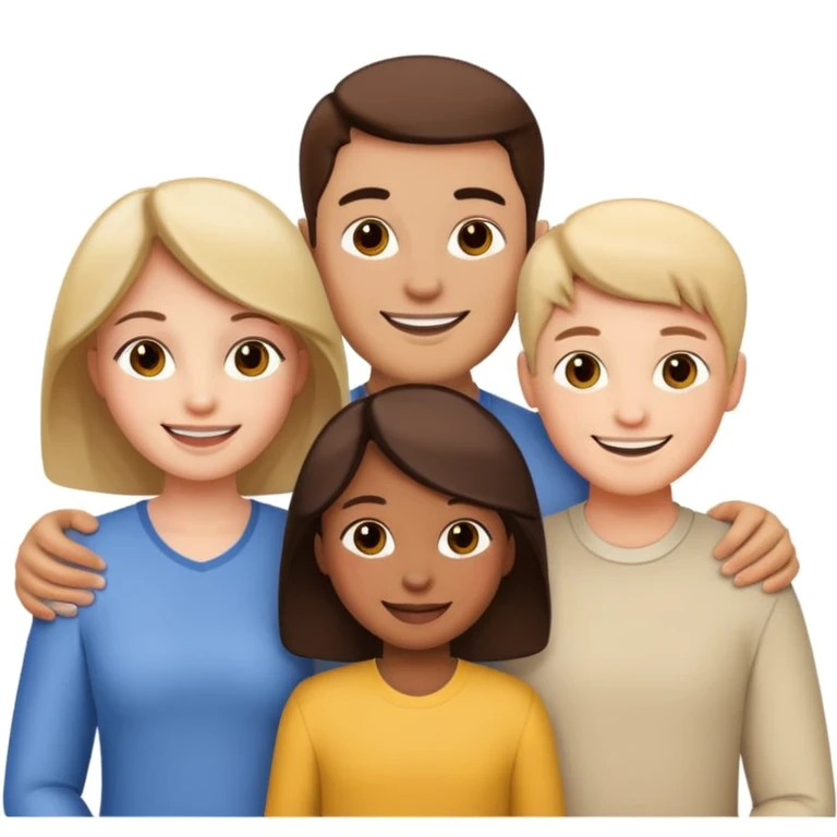 family posing for photo emoji