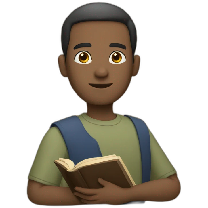 Man with book emoji