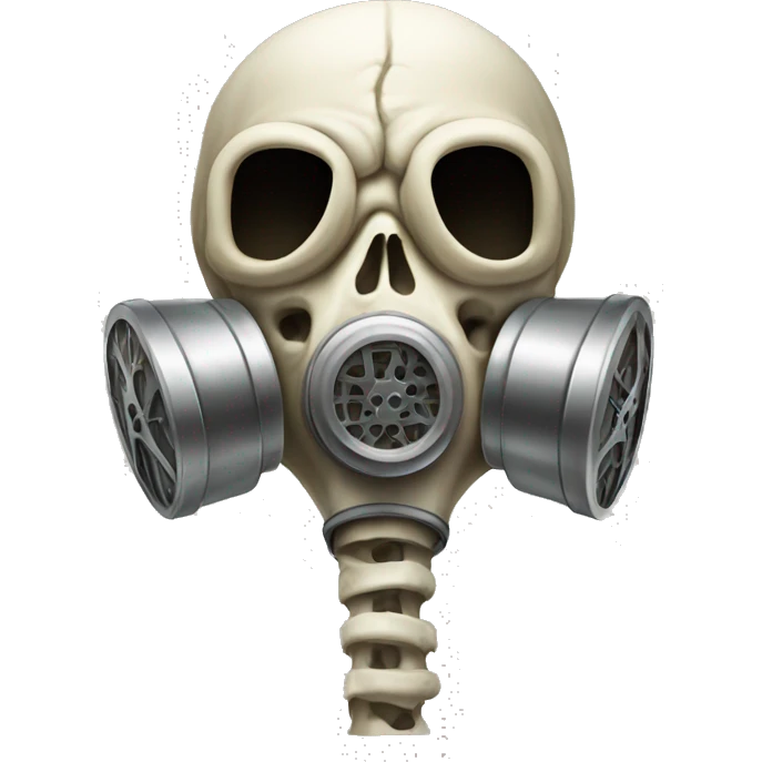 Bone Skull wearing a gas mask emoji