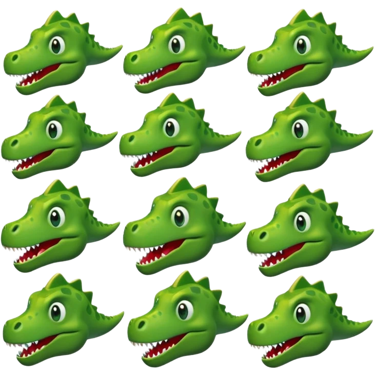 Every reaction of a dinosaur faced emoji emoji