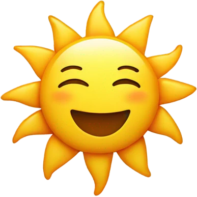 Sun with a happy face emoji