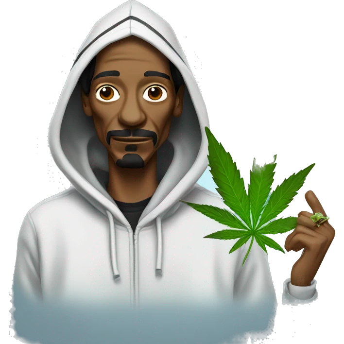 Snoop dogg with a weed hoodie emoji