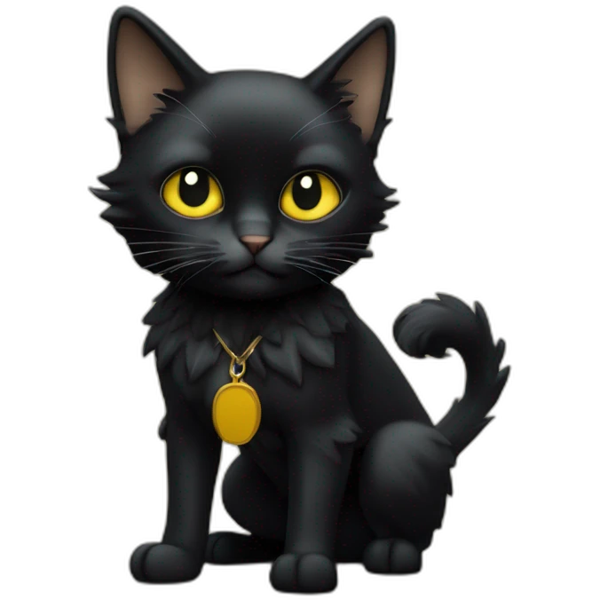 Chat noir chasse un papillon emoji