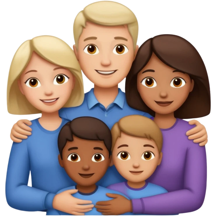 abrazar a mi papa mama he hijo emoji